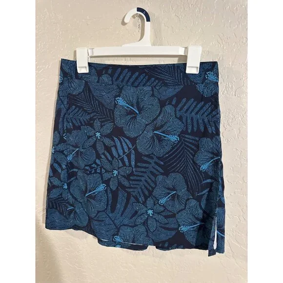 Y Ripskirt Blue Hawaiian Maui Moonlight Wrap Beach Tropical Mini Skirt - Picture 2 of 10